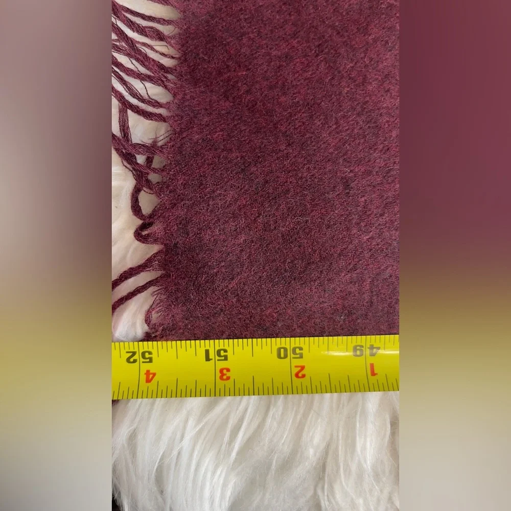 ‼️Cashmere Chic Burgundy Fringe Scarf